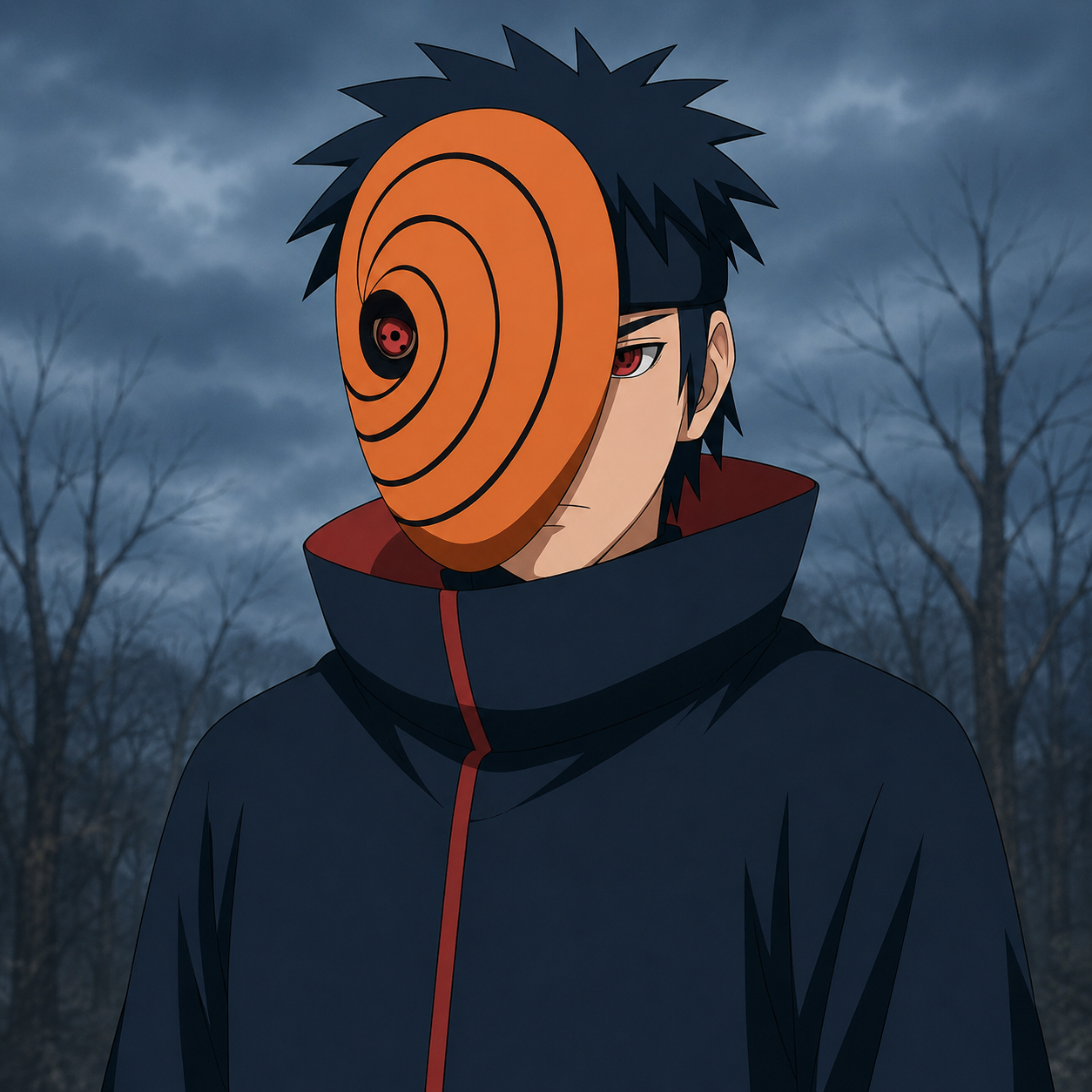Tobi tragt eine Spiralmaske fur eine Toon Tone Runde